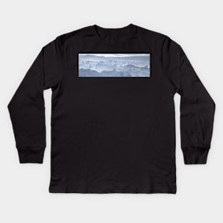 'Misty Morning, Shapes and Shadows', near Pitlochry. Kids Long Sleeve T-Shirt
